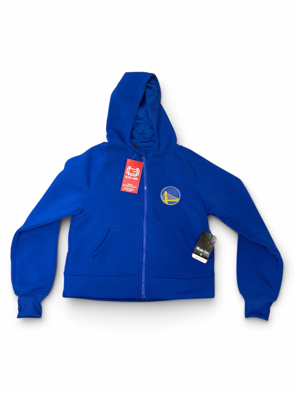 Kids Royal Blue Zip Hoodie Golden State Warriors